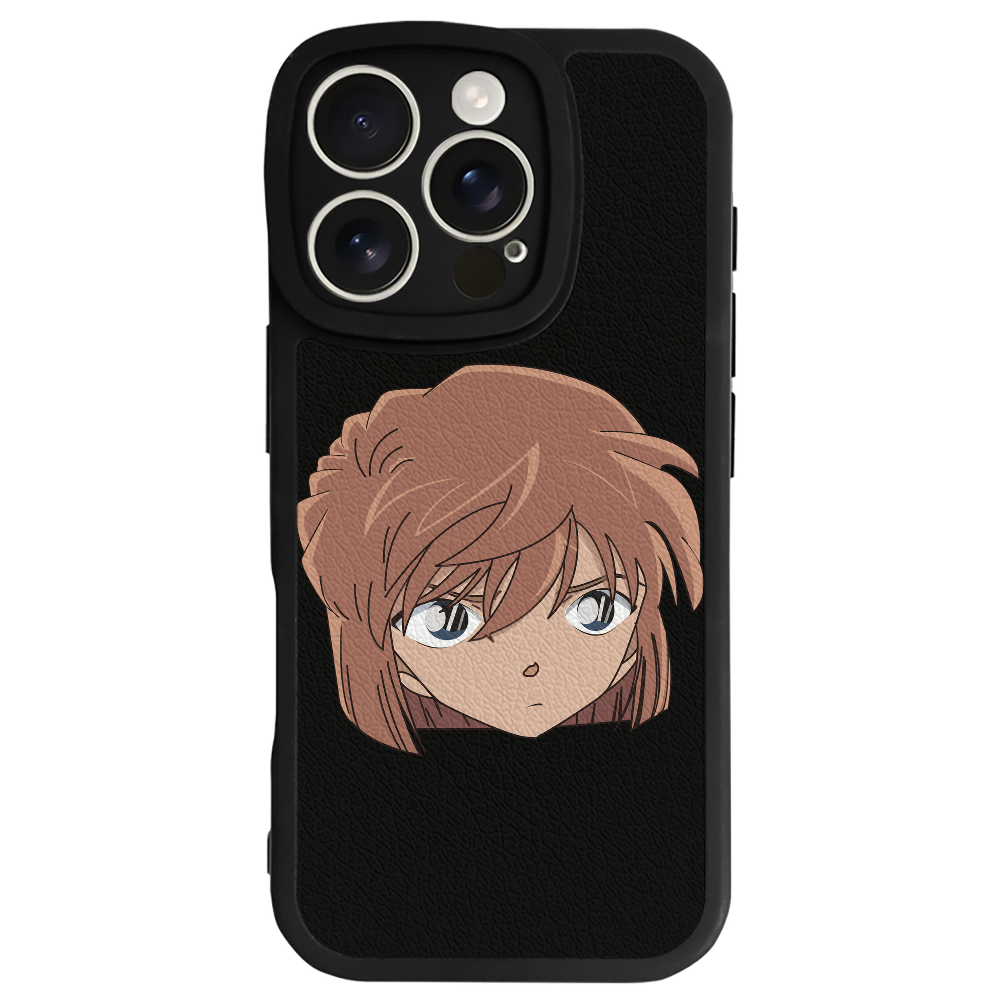 （画像用） 名探偵コナン 灰原 哀 はいばら あい Detective Conan Anita Hailey、Vi Graythorn Haibara Ai 【iPhone 16シリーズ対応】シリコンスマホケース（レザー調） 材質：シリコン